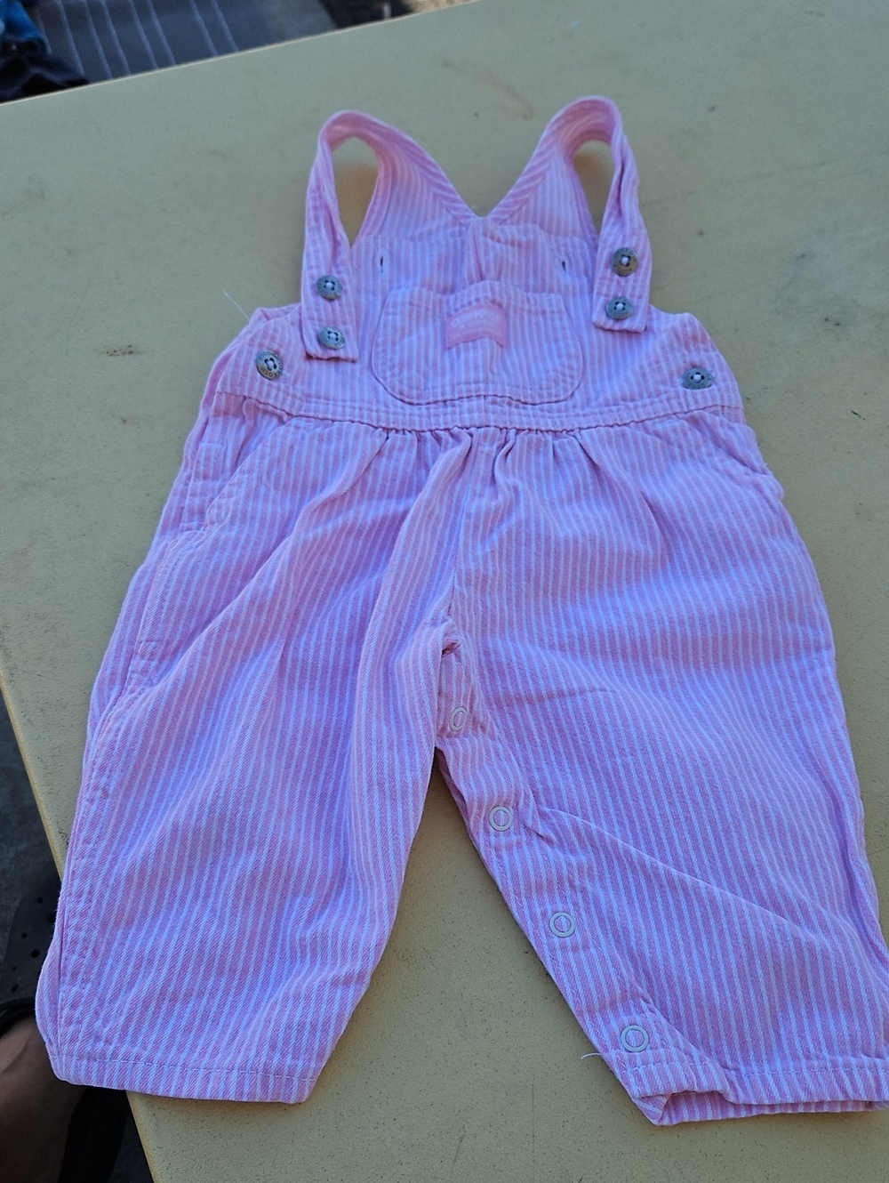OshKosh B'gosh Pink Striped Baby Overalls